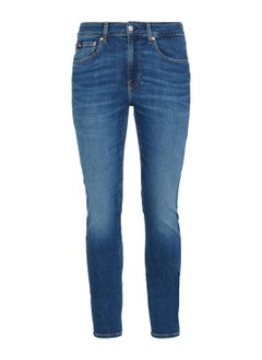 Buy Men's Slim Tapered Jeans, Dark Blue in UAE