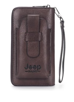 Buy Pocket wallet with mobile phone case - practical and light-brown in Egypt