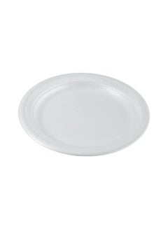 Buy Foam Plate White 9 Inch Disposable, Tableware, Birthday Parties, Office, Home Events, Camping - 25 Pieces. in UAE