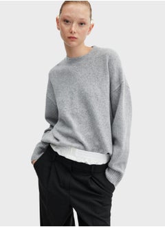 Buy Round Neck Knitted Sweater in UAE