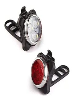 Buy Goolsky USB Rechargeable Bike Light Set,Super Bright Front Headlight and Rear LED Bicycle Light,650mah Lithium Battery,4 Light Mode Options(2 USB Cables and 4 Strap Included) in UAE