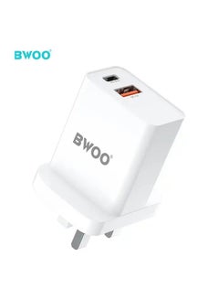 اشتري BWOO New Arrival: 20W PD USB Type-C Fast Wall Charger for iPhone with PC Material, UK Plug في الامارات