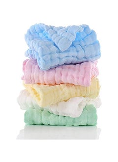 اشتري 5-Pack Soft Newborn Baby Face Towel and Muslin Washcloth for Sensitive Skin- Registry as Shower, 12x12 inches في الامارات