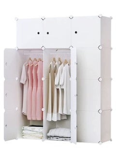 Buy Portable Wardrobe Closets, 12-Cube Combination Storage Cabinet with Door, Closet Storage for Bedroom in Saudi Arabia