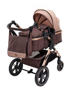 اشتري Belecoo Pram Stroller  2 in 1 Travel System  Khaki في الامارات