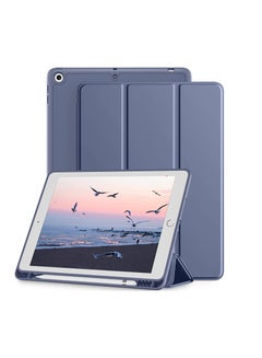 Buy Smart Case With Pencil Holder For iPad 10.2 Inch Generation 2021/2020/2019 Blue in UAE