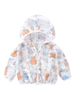 Buy Baby/Kids Print Hooded Sun Protection Jacket, Lightweight Breathable UV Protection in UAE