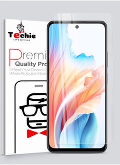 Buy HD Tempered Glass Screen Protector for Oppo A79 - Anti Reflection Anti Bubbles 9H Hardness 0.33 mm Rounded Edges Easy Installation in Saudi Arabia