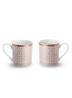 Buy Ceramic mug set for tea and coffee 2 pieces 385 ml in Saudi Arabia