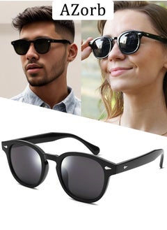 Buy Round Sunglasses Men Women Retro Unique Design Sun Glassess for Men Women Metal Decoration Men's Sunglass Ladies Eyewear UV400 Protection Shades for Driving Travel Daily in Saudi Arabia