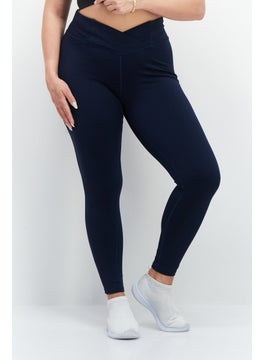 اشتري Women Sportswear Fit Plain Training Leggings, Navy في الامارات