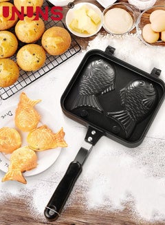 Buy Double Fish Shaped Waffle Maker,Taiyaki Fish Shape Cake Pan Mold，Cake Pan Bread Waffle Maker Home Cooking in UAE