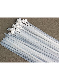 اشتري Nylon Zip Ties 100 pc Plastic Cable Ties Self-Locking Heavy Duty wrap ties Durable Strong Cable Ties (8inch, White) في الامارات