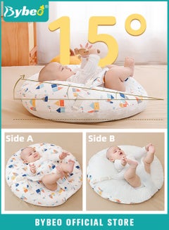 Buy Baby Nursery Pillow, Removeable Breastfeeding Pillows, Toddler Bedding, Anti vomit Milk Babies Crib Wedge Headrest for Newborn and Infant, 15 Degree Incline, Double-Side Use for Better Night's Sleep in UAE