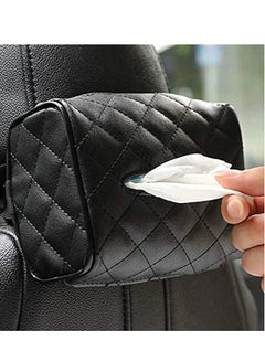 Car leather tissue holder for car back seat headrest hanging tissue boxes  holder case multi-use car tissue paper holder price in Saudi Arabia,  Saudi Arabia
