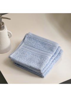 Buy Essential 4-Piece Carded Face Towel Set 30 x 30 cm in UAE