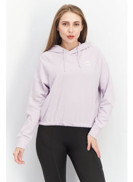 Buy Women Sportswear Fit Long Sleeve Amara Cropped Hoodie, Lilac in Saudi Arabia