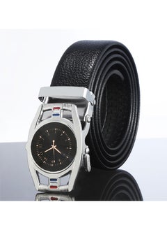 Buy 120CM Creative Casual Versatile Wear Resistant Leather Automatic Buckle Belt in UAE