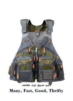 Buy Multi-Pocket Breathable Mesh Fishing Vest, Outdoor Fishing Vest, Camping Photography Jacket in Saudi Arabia