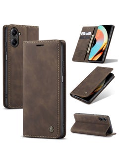 Buy CaseMe Oppo Realme 10 Pro 5G Case Wallet Case Book Folding Flip Folio Case with Magnetic Kickstand Card Slots Protective Cover - Coffee in Egypt