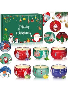 Buy Scented Candle Christmas, Christmas Gifts 6 Pieces 2.5 Oz Scented Candles Gift Set, Christmas Candles Soy Wax Candles Fragrance Christmas Set Scented Candles In Glass Small Gifts For Women Men Friend in Egypt