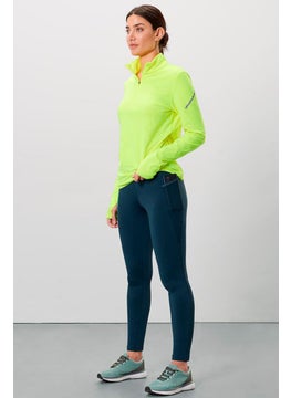 Buy Women Sportswear Fit Pull On Running Tights, Blue in UAE