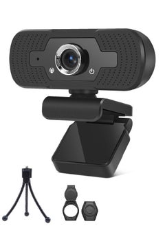 اشتري 1080P Webcam with Microphone, 30 FPS Full HD Web Camera, 2 Mics Streaming Webcam, 360°Rotation Angle 90°View USB Camera for Calls/Conference/Laptop/Computer في الامارات