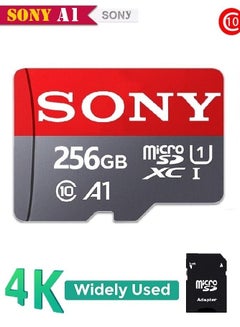 اشتري SONY Ultra Fast Speed Micro SD Memory Card Class 10 TF Flash Card 256 GB With Adapter في السعودية