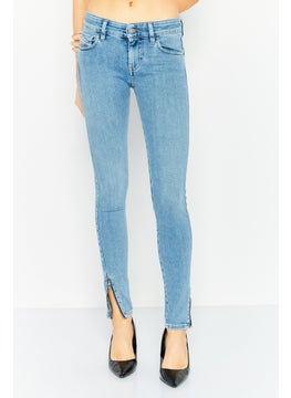 اشتري Women Super Skinny Fit Washed Stretchable Denim Jeans, Blue في الامارات