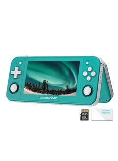Buy RG505 Retro Game Handheld Game Console with 128GB TF-card Built-in 3000+ Games, 4.95-inch OLED Touch Screen with Android 12 System, Unisoc Tiger T618 and Compatible with Google Play Store (Turquoise) in Saudi Arabia