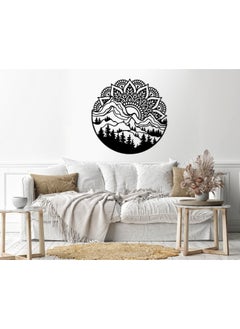 Buy mountain View Sticker wall decal 80x80 Black in Egypt