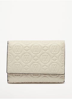 Buy Embossed Bi-Fold Wallet with Flap Closure in UAE