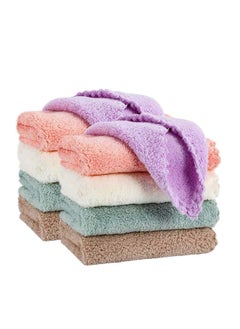 Buy Microfiber Cleaning Cloth Dish Towels Double-Sided Drying Reusable Household Cloths for House Furniture Table Kitchen Window Glasses in UAE