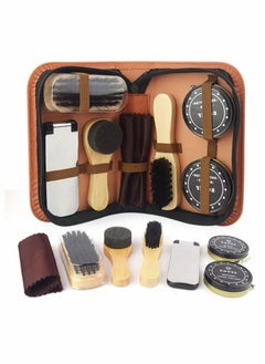 Buy Shoe Polish Brushes Shoes Cleaning Care Kit Set Brush Travel Case Luxury Premium ﻿ in Saudi Arabia