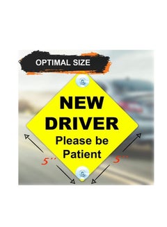 Buy New Driver Please Be Patient Car Window Signs with Suction Cups 2Pc in UAE