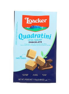 Buy Quadratini Crispy Less Sugar Wafers With Chocolate Cream Filling 110grams in UAE