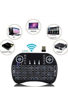 Buy POINT PT-200-Mini Backlit Keyboard and Touchpad Mouse, Mini Wireless Keyboard with Touchpad and Multimedia Keys for Android TV. Smart TV HTPC PS3 Smartphone Tablet in Egypt