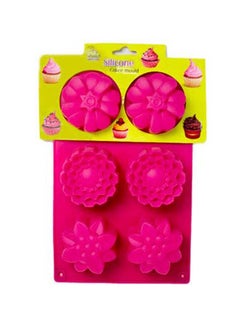 Buy 1 Pc Silicone cake mold 6 cavity flower shape mold Multicolor in Egypt