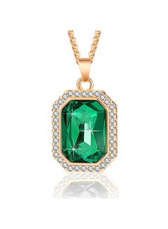 Buy Austrian Crystal Halo Octagon Pendant Necklaces for Women Fashion 14K Gold Plated Dainty  Hypoallergenic Jewelry in UAE