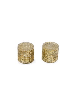 Buy Usra 2-Piece Candle Holder Set D7x7cm Gold in UAE