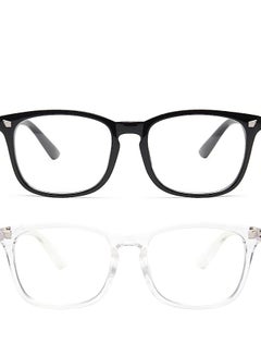 Buy 2 Pack Blue Light Blocking Glasses, Computer Reading/Gaming/TV/Phones Glasses for Women Men,Anti Eyestrain & UV Glare in Egypt