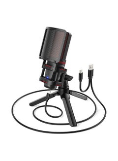اشتري COOLBABY USB Microphone Professional Live Studio Computer Recording Noise Canceling Device Microphone,Computer Gaming Condenser PC Mic في الامارات