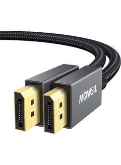 اشتري Mowsil DisplayPort Cable 1 Mtr, DP Cable 1.4, 8K@60Hz,Gold-Plated Braided High Speed Display Port Cable for Gaming Monitor, Graphics Card, TV, PC, Laptop في الامارات
