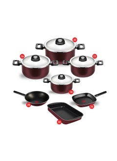 Buy Tefal XL Intense Pot Set of 8 Pieces with Glass Lid + Frying Pan (18-22-26-30) 6221064008038 in Egypt