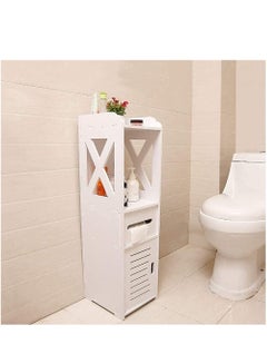 Buy Bathroom Cabinets Storage Organizer Small Bathroom Storage Corner Floor Cabinet Thin Toilet Vanity Shelf Kitchen Storage Rack in UAE