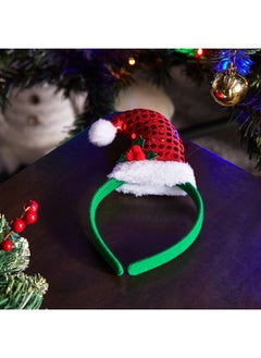 Buy Blovec Sequin Santa Hat Headband with Holly 18 x 25 x 3 cm in UAE