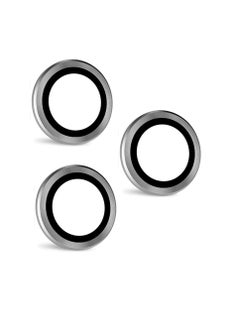 Buy Camera lens Protector Ring for iPhone 15 Pro Max / 15 Pro - Silver in UAE