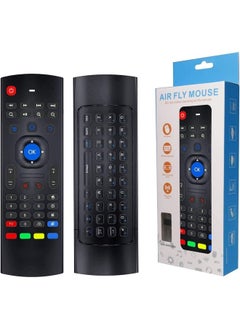 Buy MX3 Pro 2.4G Wireless Air Mouse with Voice Control & Mini Keyboard - Ideal for Android Projectors & Smart TVs in UAE