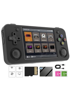 Buy RG35XX H Retro Handheld Game Console, 3.5 Inch IPS Screen Linux System Built-in 64G TF Card 5528 Games Support HDMI TV Output 5G WiFi Bluetooth 4.2 (Black) in UAE