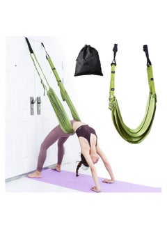 اشتري Yoga Resistance Band Yoga Fitness Stretching Strap Dance Lower Waist Training,Adjustable Back Bend Assist Trainer,Yoga Stretching Strap,Home Equipment for Ballet,Dance Green في السعودية